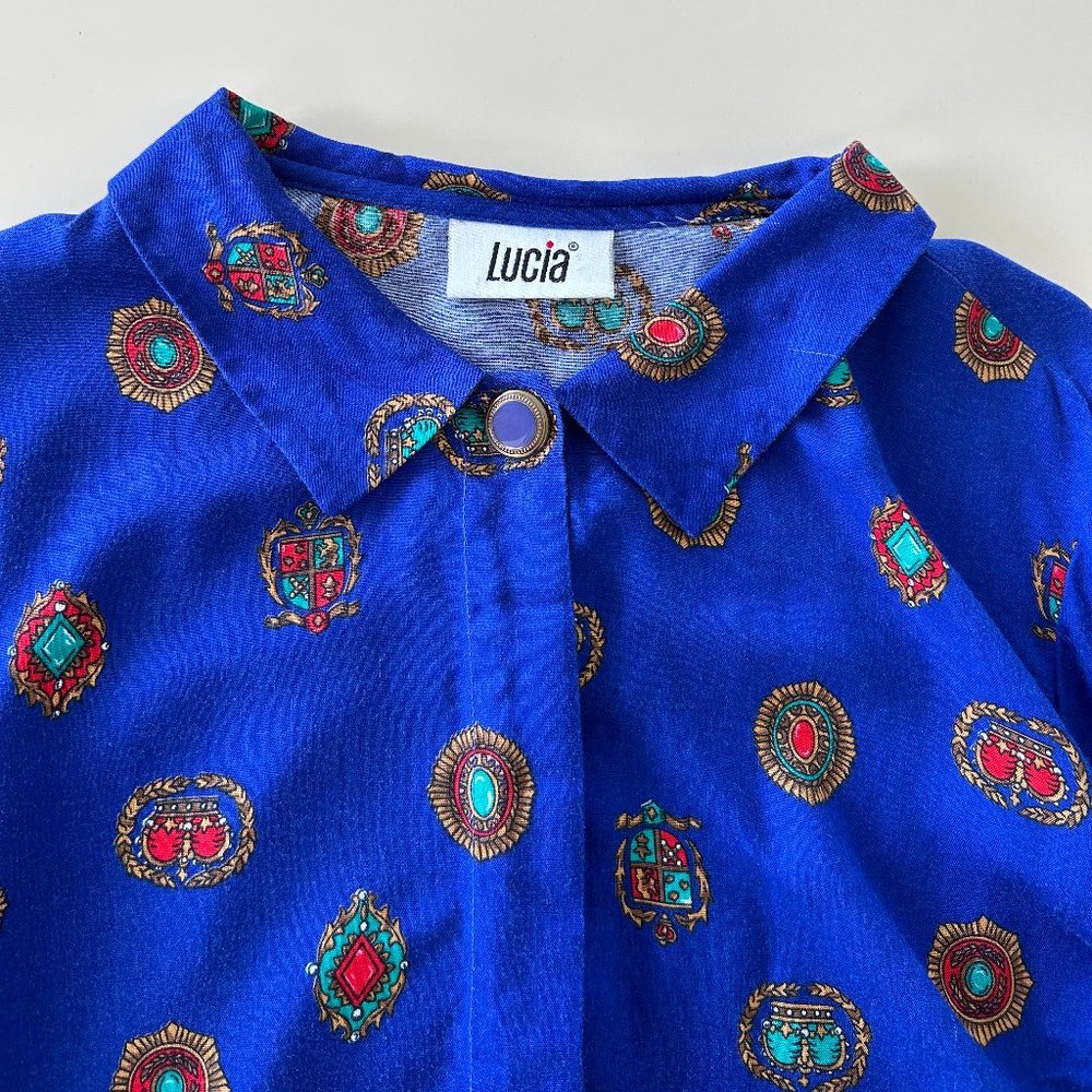 Lucia Vintage Patterned Button Up Top - Picture 6 of 10